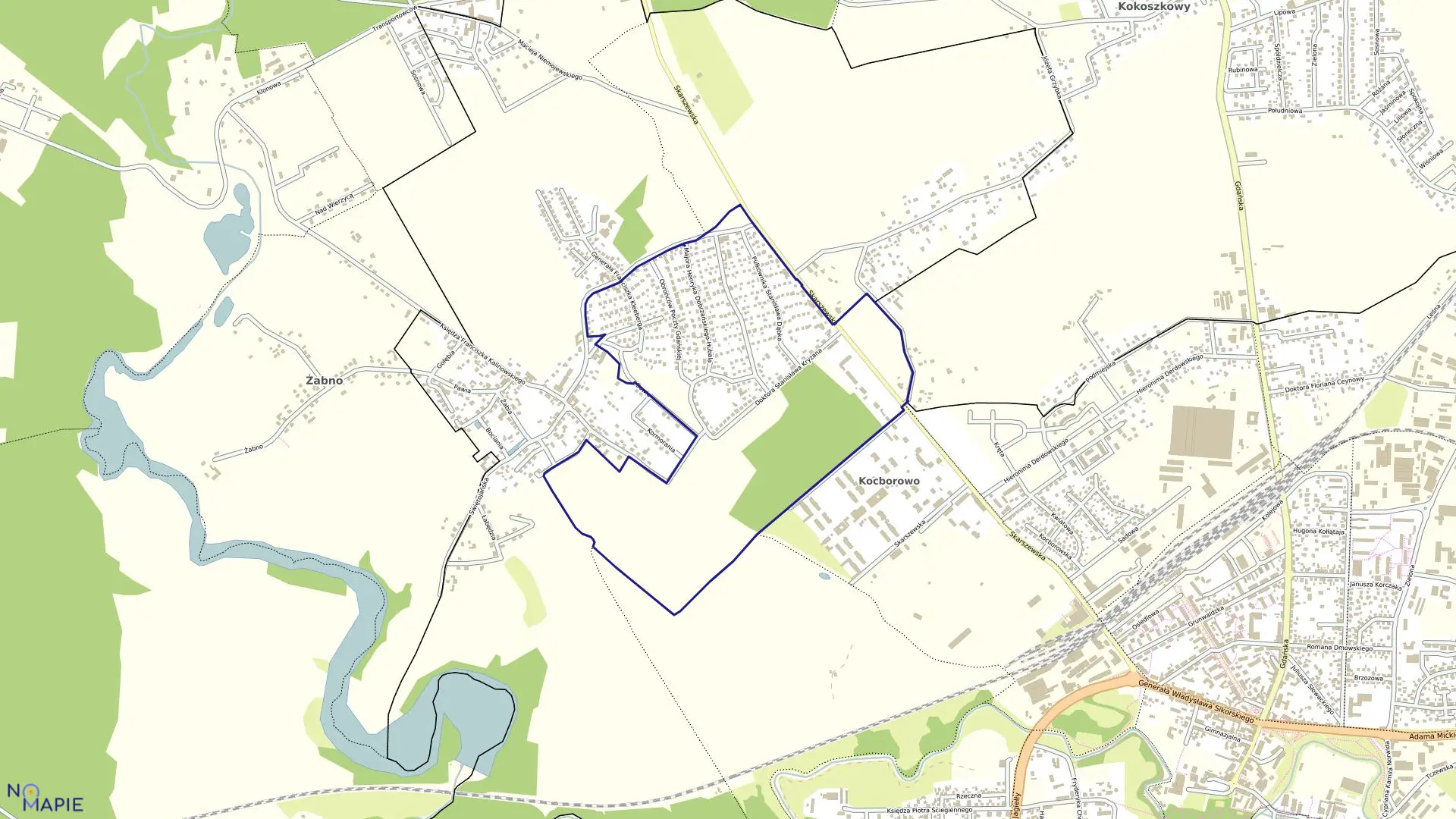 Mapa obrębu 2 w mieście Starogard Gdański