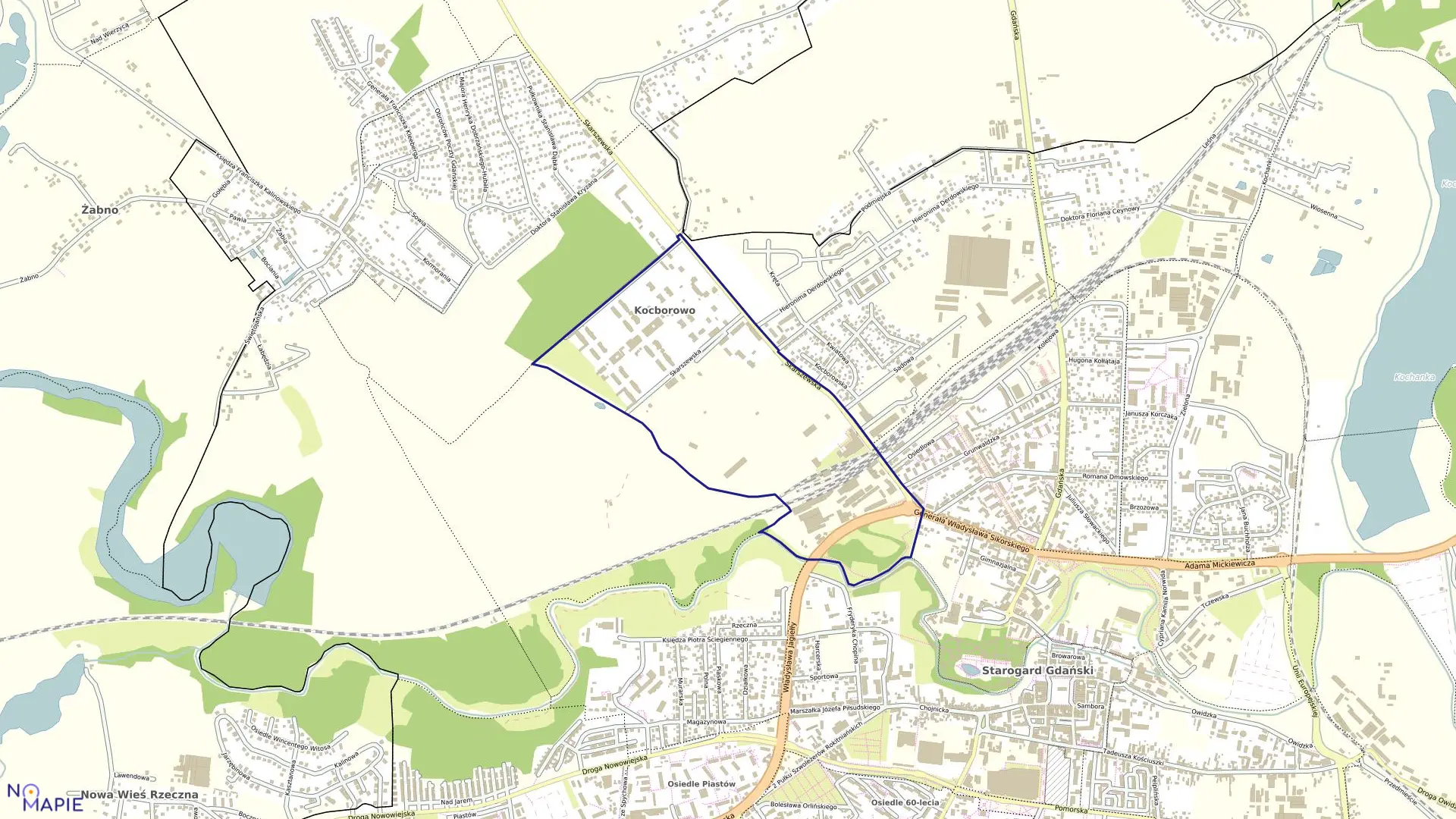 Mapa obrębu 4 w mieście Starogard Gdański