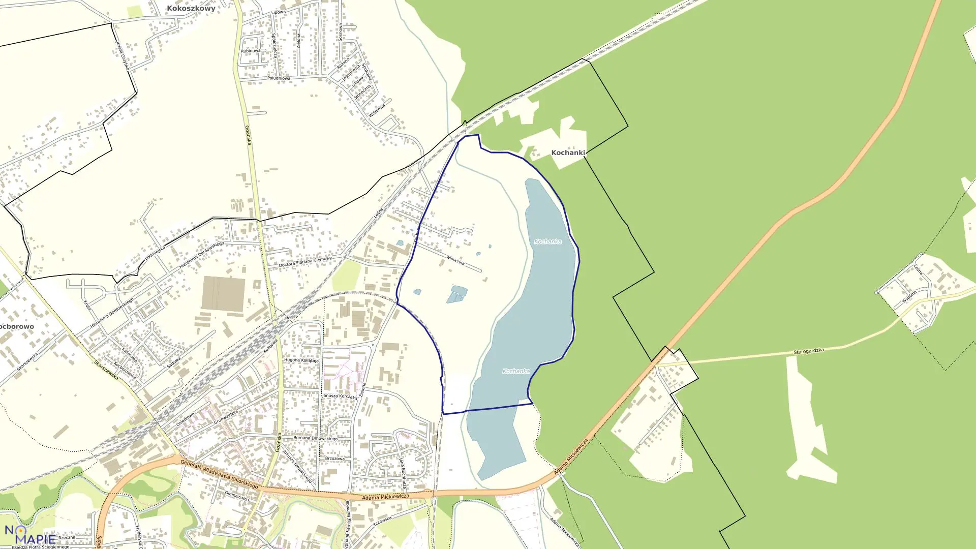 Mapa obrębu 7 w mieście Starogard Gdański