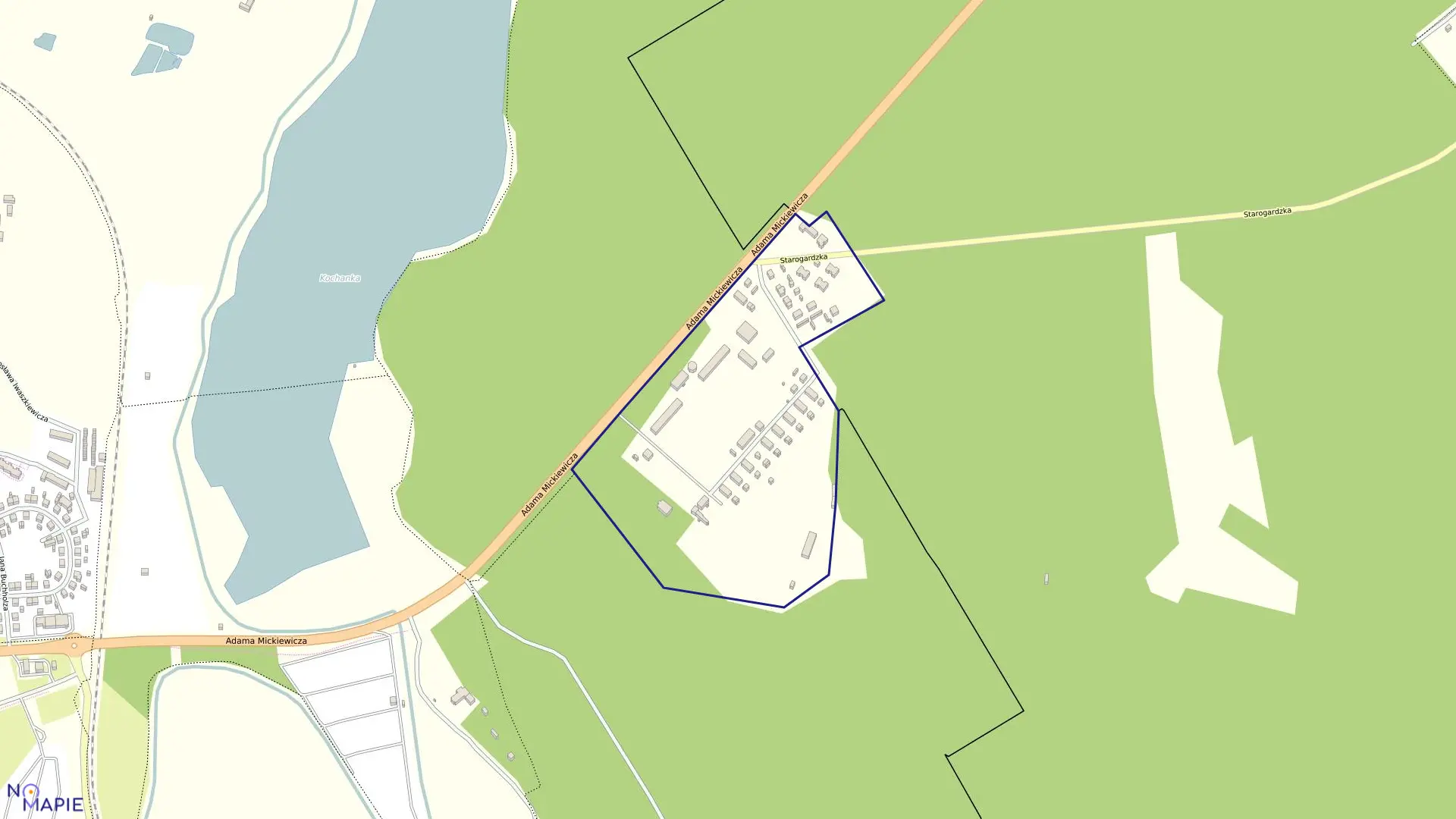 Mapa obrębu 9 w mieście Starogard Gdański